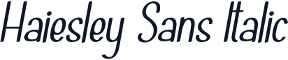 Haiesley Sans Italic
