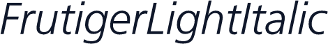 FrutigerLightItalic