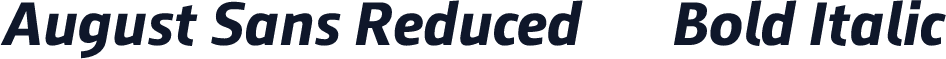 August Sans Reduced 76 Bold Italic