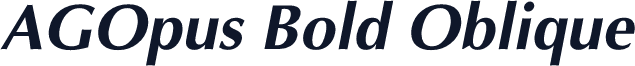 AGOpus Bold Oblique