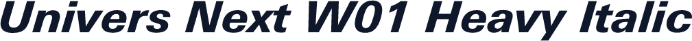 Univers Next W01 Heavy Italic