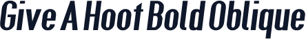 Give A Hoot Bold Oblique