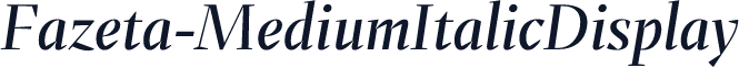 ☞Fazeta-MediumItalicDisplay