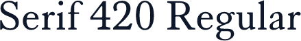 Serif 420 Regular
