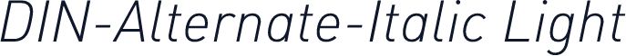 DIN-Alternate-Italic Light