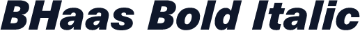 BHaas Bold Italic