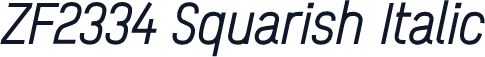 ZF2334 Squarish Italic