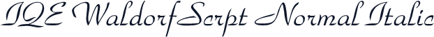 IQE WaldorfScrpt Normal Italic