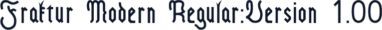 Fraktur Modern Regular:Version 1.00