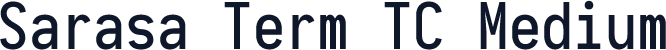 Sarasa Term TC Medium
