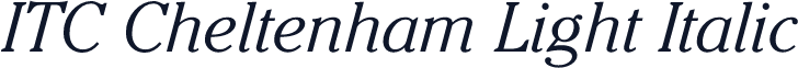 ITC Cheltenham Light Italic