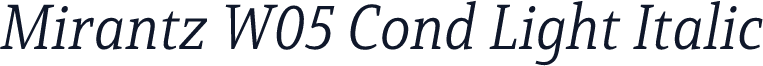 Mirantz W05 Cond Light Italic
