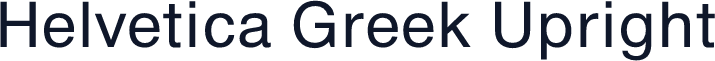Helvetica Greek Upright