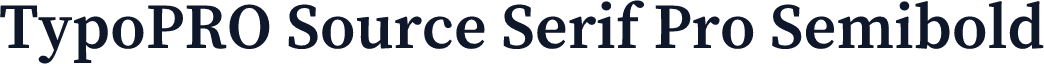 TypoPRO Source Serif Pro Semibold