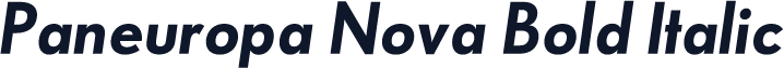 Paneuropa Nova Bold Italic