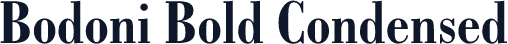 Bodoni Bold Condensed