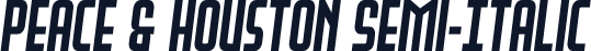 Peace & Houston Semi-Italic