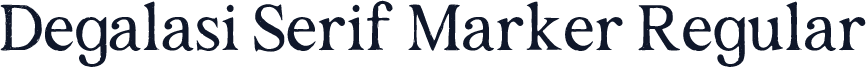 Degalasi Serif Marker Regular