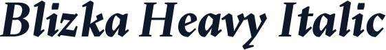 Blizka Heavy Italic