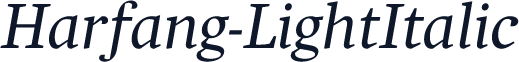 Harfang-LightItalic