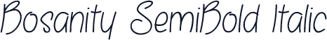 Bosanity SemiBold Italic