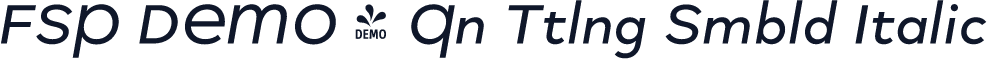 FSP DEMO - Qn Ttlng Smbld Italic