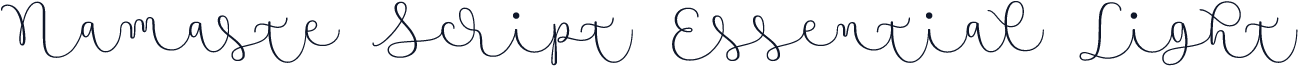 Namaste Script Essential Light