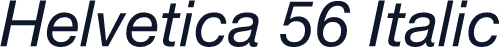 Helvetica 56 Italic