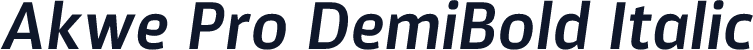 Akwe Pro DemiBold Italic