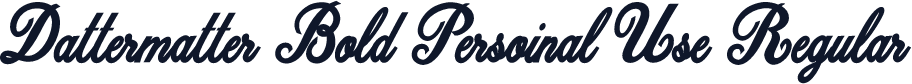 Dattermatter Bold Persoinal Use Regular