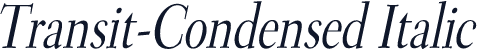 Transit-Condensed Italic