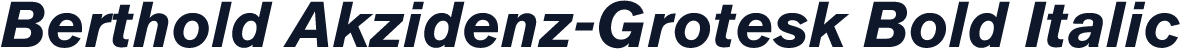 Berthold Akzidenz-Grotesk Bold Italic