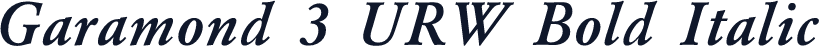 Garamond 3 URW Bold Italic