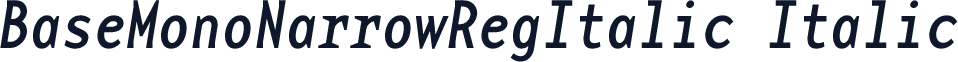 BaseMonoNarrowRegItalic Italic