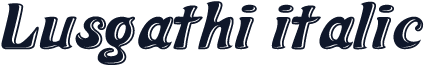 Lusgathi italic