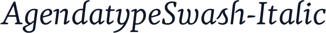 AgendatypeSwash-Italic