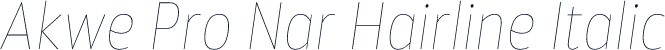 Akwe Pro Nar Hairline Italic
