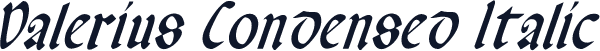 Valerius Condensed Italic