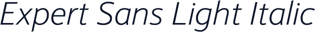 Expert Sans Light Italic