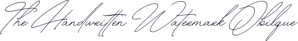 The Handwritten Watermark Obilque