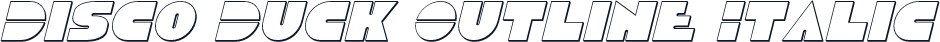Disco Duck Outline Italic