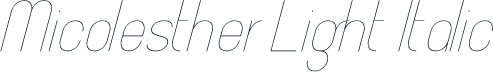 Micolesther Light Italic