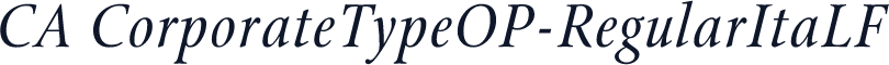 CA CorporateTypeOP-RegularItaLF