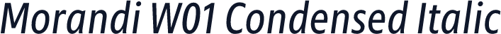 Morandi W01 Condensed Italic