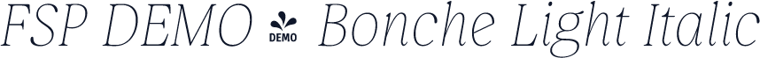 FSP DEMO - Bonche Light Italic