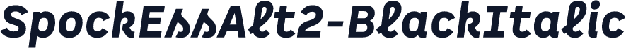 SpockEssAlt2-BlackItalic
