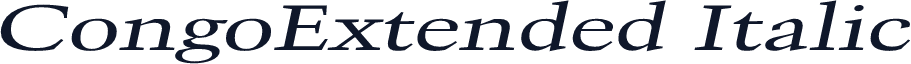 CongoExtended Italic