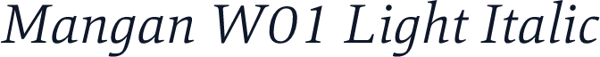Mangan W01 Light Italic
