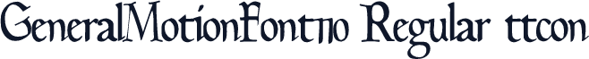 GeneralMotionFont110 Regular ttcon