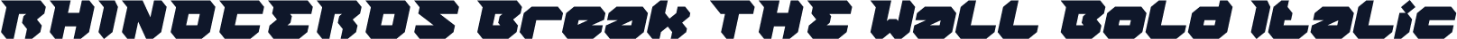 RHINOCEROS Break THE Wall Bold Italic